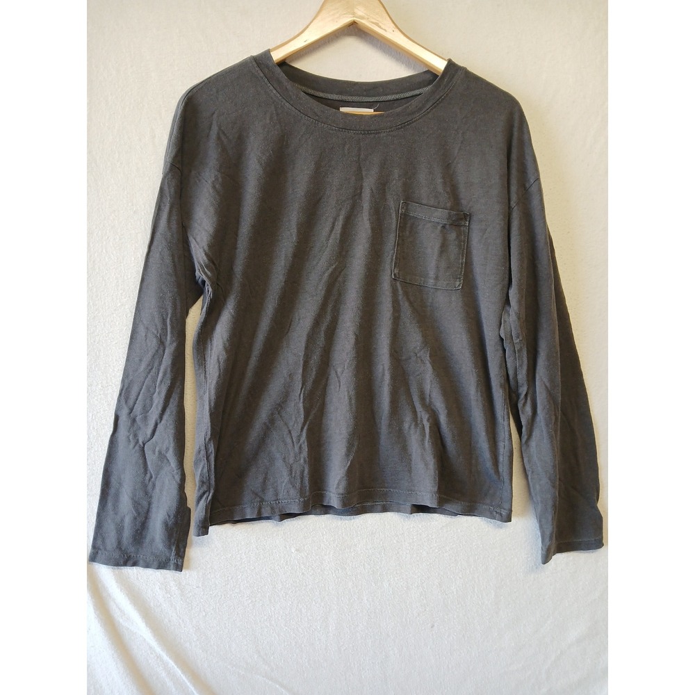 Mate the label long sleeve crew neck pocket shirt size small staple granola